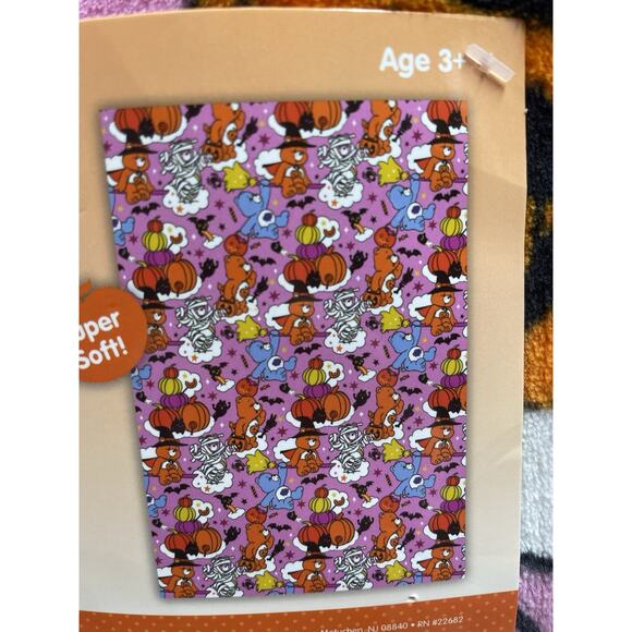 Care Bears HALLOWEEN 60”x90" Pink Super Soft Twin Blanket Mummies Pumpkins - Picture 6 of 7